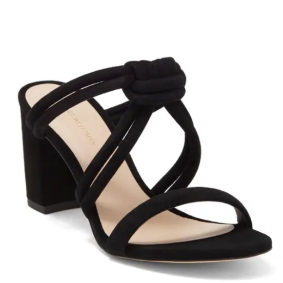 STUART WEITZMAN Twist Knot Block Heel Sandal Size 9.5 - Picture 1 of 5